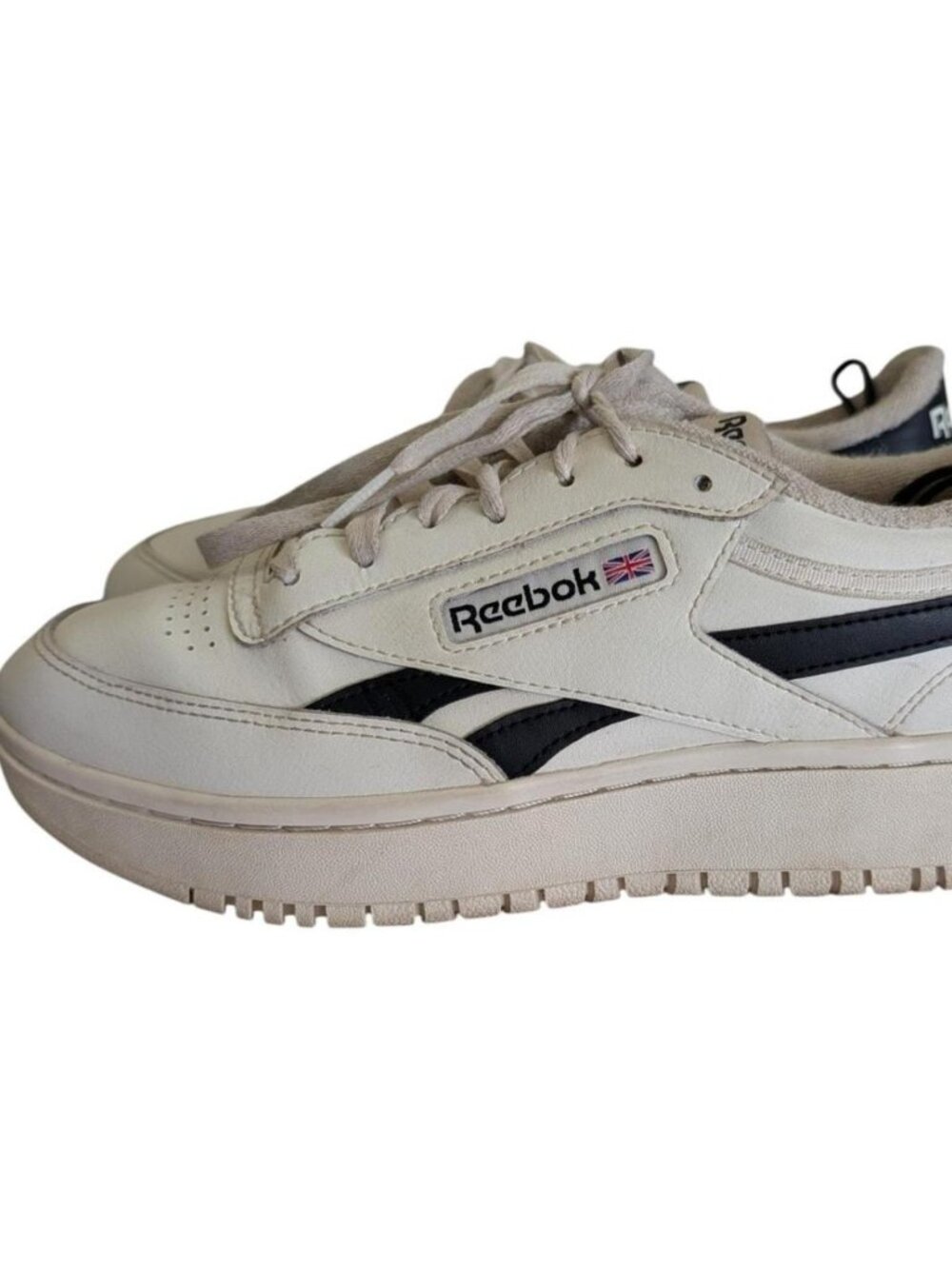 Reebok Club C Double Revenge Womens White Cream Black Size 8